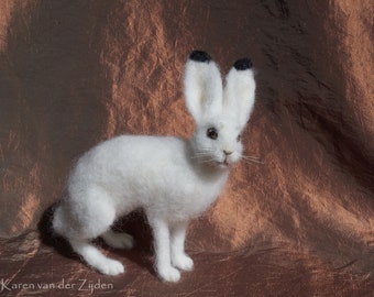 wool felt arctic hare Needle felted Mountain Hare realistic animal ...