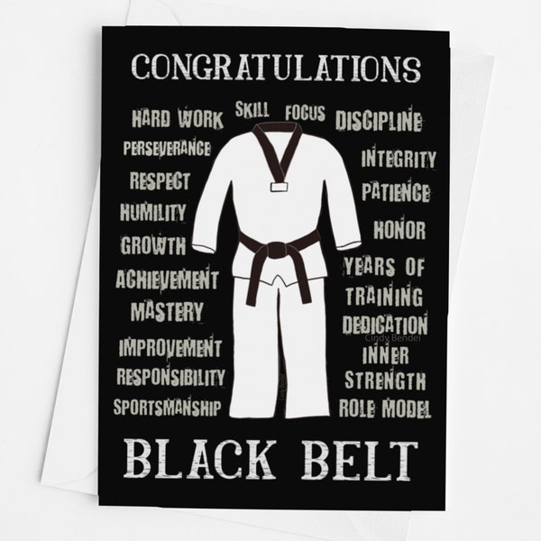 Maglietta 'Black Belt Never Gave Up' - Karate Taekwondo Inspirational - Foto 2