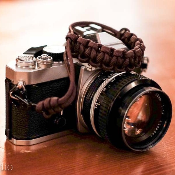 Paracord Chocolate Brown Camera Wrist Strap Photography Accessory