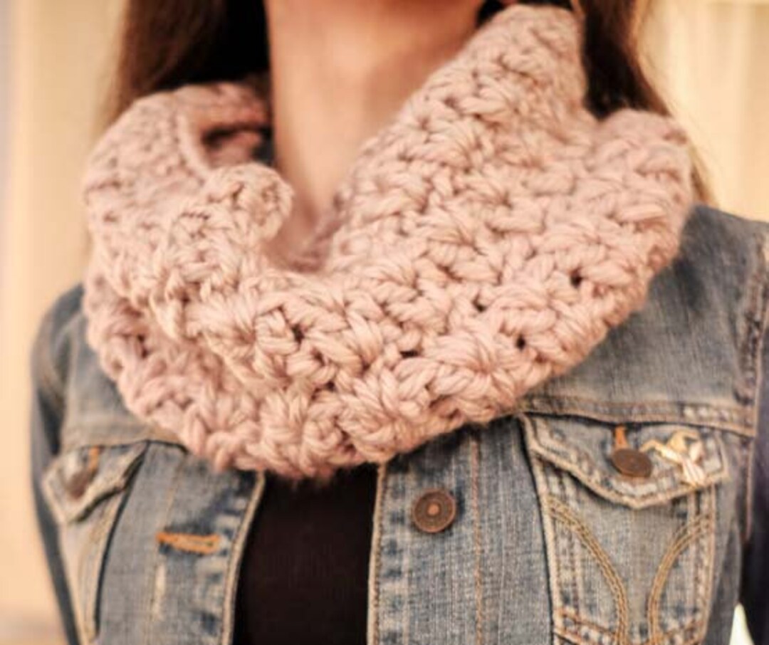 Handmade Crochet Chunky Cowl Infinity Scarf Multicolor Unisex Fashion ...
