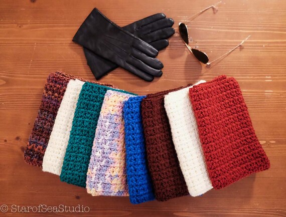 Crochet Multi color unisex scarf , handmade Handmade Long Crochet Scarf 3 Colors Available, Orange  main image 4