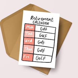 Drôle de carte de vœux de retraite | Vous êtes retraité | Collègue | | de collègues Vous quittez | Drôle de carte d’amoureux du golf | Félicitations à la retraite