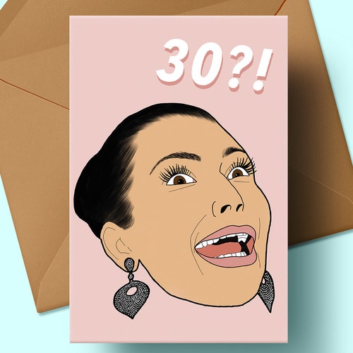 Funny Birthday Card Kim Kardashian Inspired Kim K Shocked Etsy