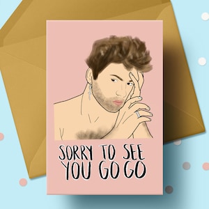 George Michael Sorry You're Leaving Karte | Wham Grußkarte | Sorry Karte | Kollegin | George Michael Print | wecke mich auf, bevor du los gehst
