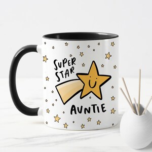 Superstar Auntie Mug, Auntie Gift, Auntie Birthday, Best Auntie Gift, Aunt Gift, Auntie&#39;s Birthday, Cute Aunt Mug, From Niece, From Nephew