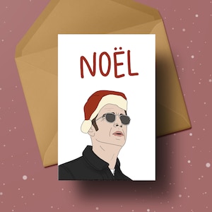 Noel Gallagher Christmas Card | Funny Oasis Card | Joyeux Noel | Xmas card | Pun | Music Card | Singer | 90s | Indie | Britpop | Manchester