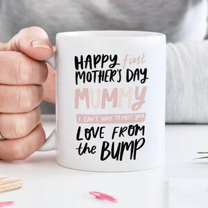 Happy Mother&#39;s Day From The Bump Mug, To Mummy From The Bump Gift, First Mother&#39;s Day Mug, 11oz Ceramic Mug, Mum to be Gift, Mummy Mug