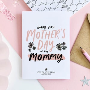 Tarjeta personalizada del Primer Día de la Madre como mi mamá, tarjeta feliz del 1er Día de la Madre, tarjeta para mi mamá, tarjeta personalizada para el día de la madre, para mamá