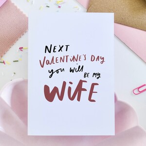 Verlobte Valentinstagskarte, Nächster Valentinstag, Valentinstagskarte für Sie, Verlobte Karte, Ehefrau zu sein Karte