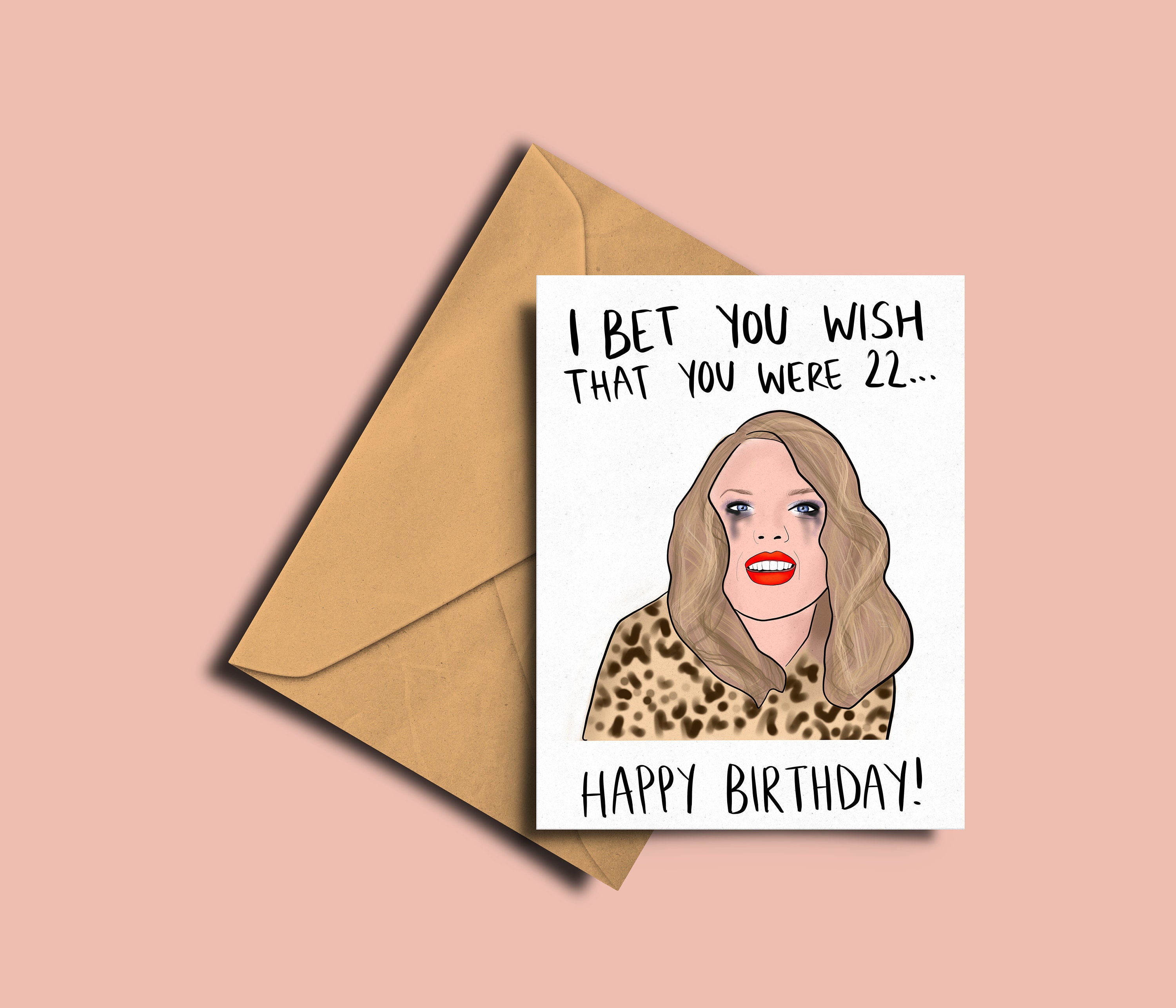 T. Swift Deadpan Pop Letterpress Greeting Card