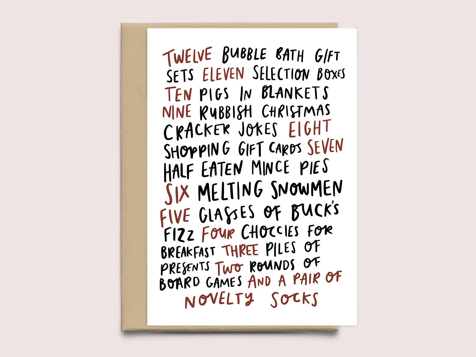 Alternative 12 Days of Christmas Card Funny Christmas Card - Etsy UK Alternative 12 Days of Christmas Card Funny Christmas Card - Etsy UK