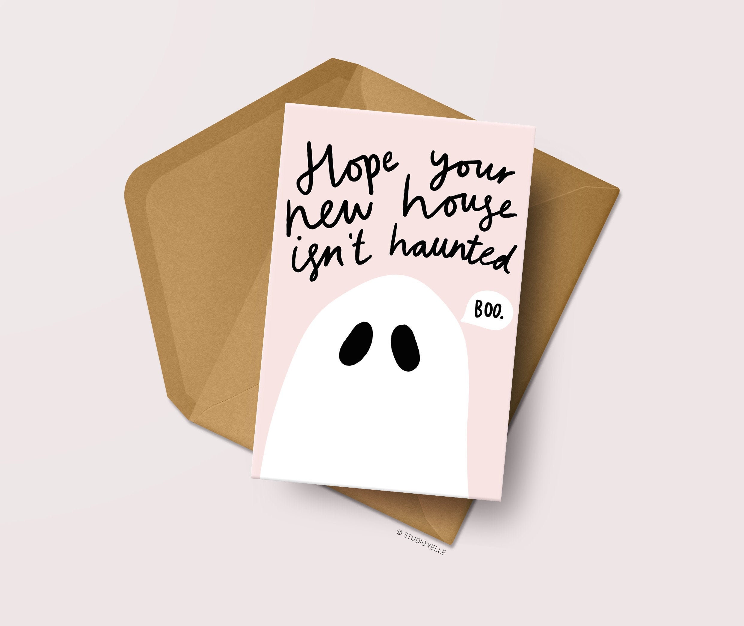 New Home Card Hope Your House Isn't Haunted Card Funny - Etsy Hong Kong