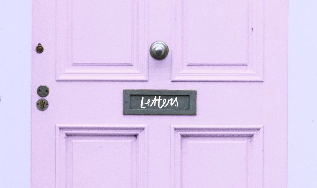 Letters Letterbox Sticker, Letterbox Decal, Door Sticker, Postie