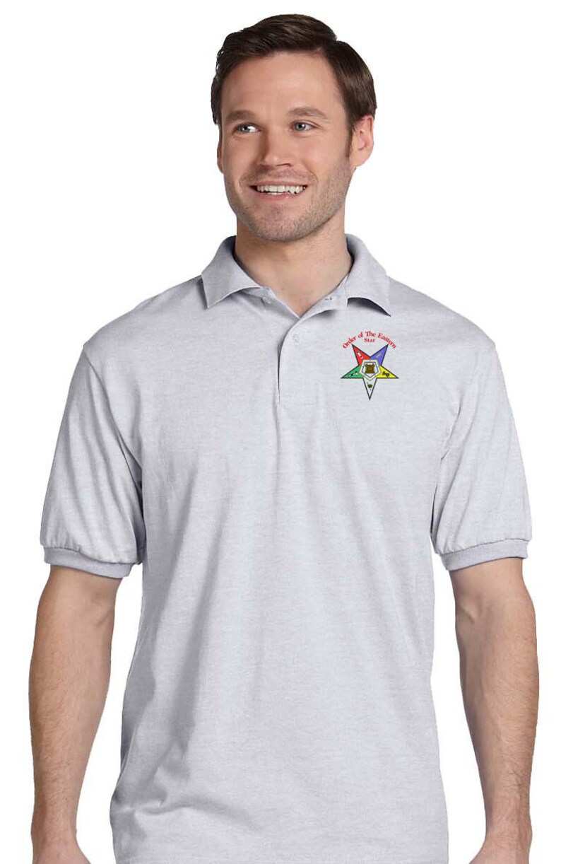 Eastern Star Polo Shirt with OES and 