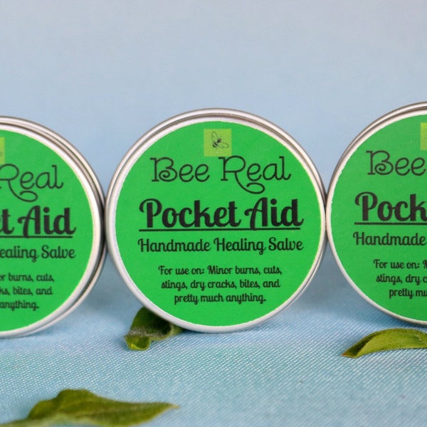 3 Pack Pocket Aid Herbal Salve | Eczema Skin Healing Balm | Gardener's Plantain Hand & Body Cream | First Aid Salve