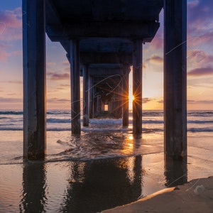 Fine Art Photo Print - Scripps Pier San Diego La Jolla Image | Choose Standard Print, Stretched Canvas, Mounted Metal Print or Acrylic Mount