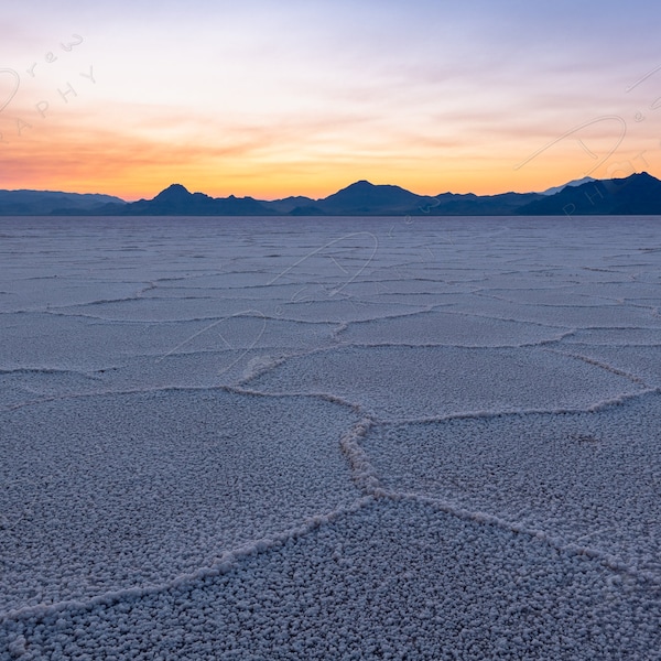 Fine Art Photo Print | Bonneville Utah Salt Flats Picture | Choose Standard Print, Stretched Canvas, Mounted Metal Print or Acrylic Mount