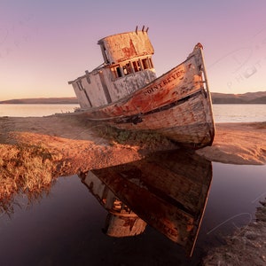 Impresión fotográfica de bellas artes - Point Reyes Shipwreck Sunrise Picture / Elija impresión estándar, lienzo, metal o acrílico / Marina del norte de California