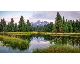 Grand Teton National Park Fine Art Photo Print - Picture | Choose Standard Print, Canvas, Metal or Acrylic | Schwabacher's Landing Wyoming