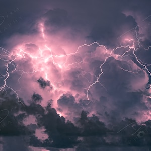 Fine Art Photo Print - Thunderstorm Ball of Lighting Picture | Choose Standard Print, Canvas, Metal or Acrylic | Lightning Bolt Photograph