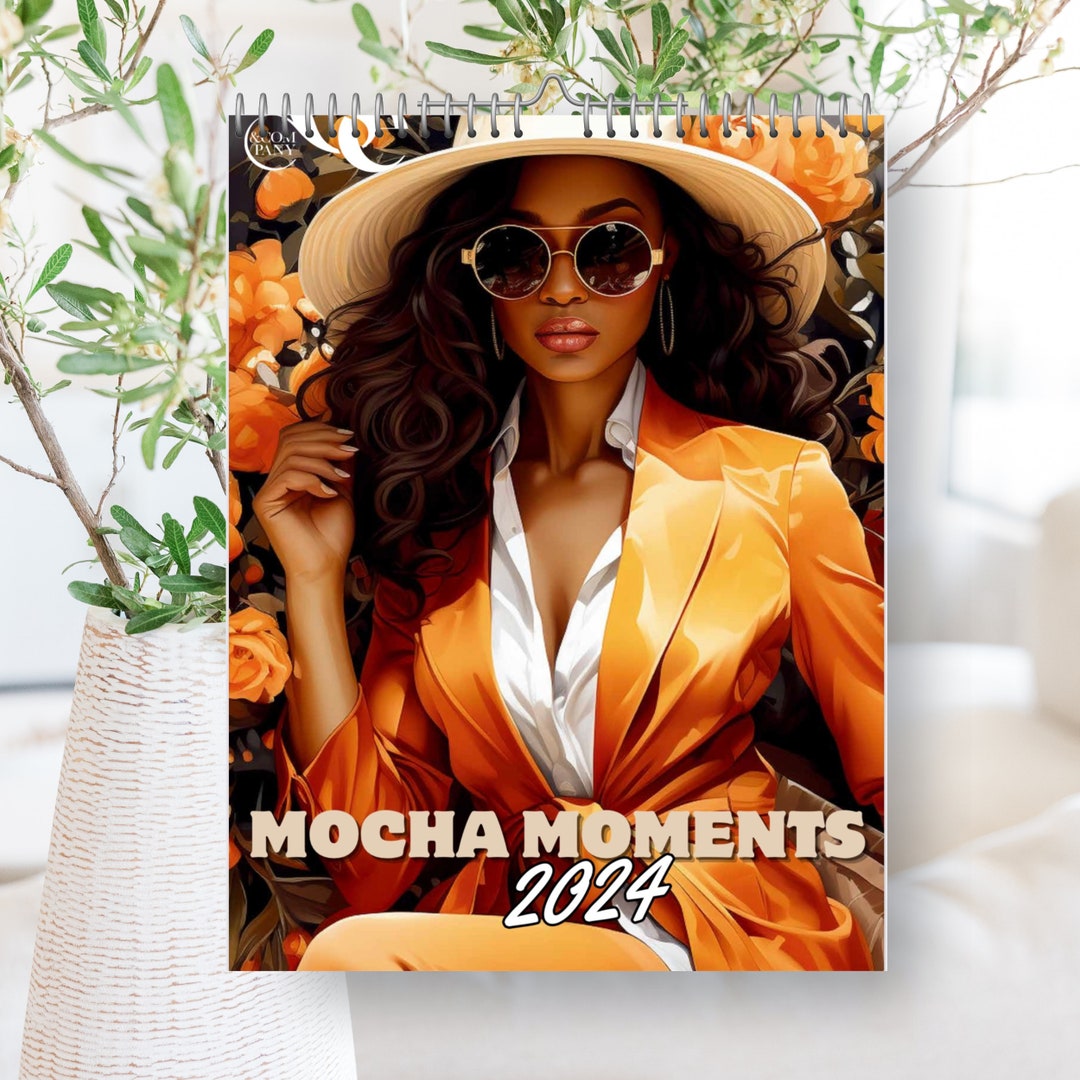 Black Girl Calendar, 2024 Wall Calendar, Empowering Art, Black Girl