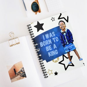 Brilliant Black Boy King Spiral Notebook Journal Diary