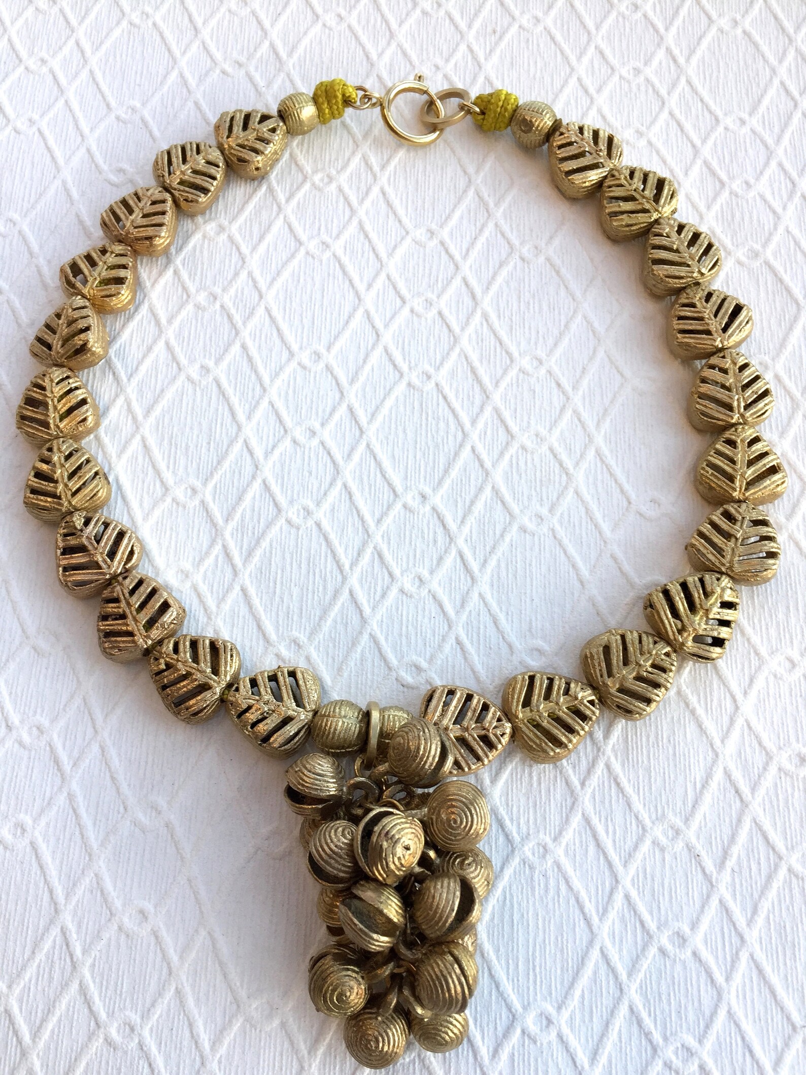 Ghana Brass Bead Necklace 52cm Tribal Bead Necklace Ethnic Etsy