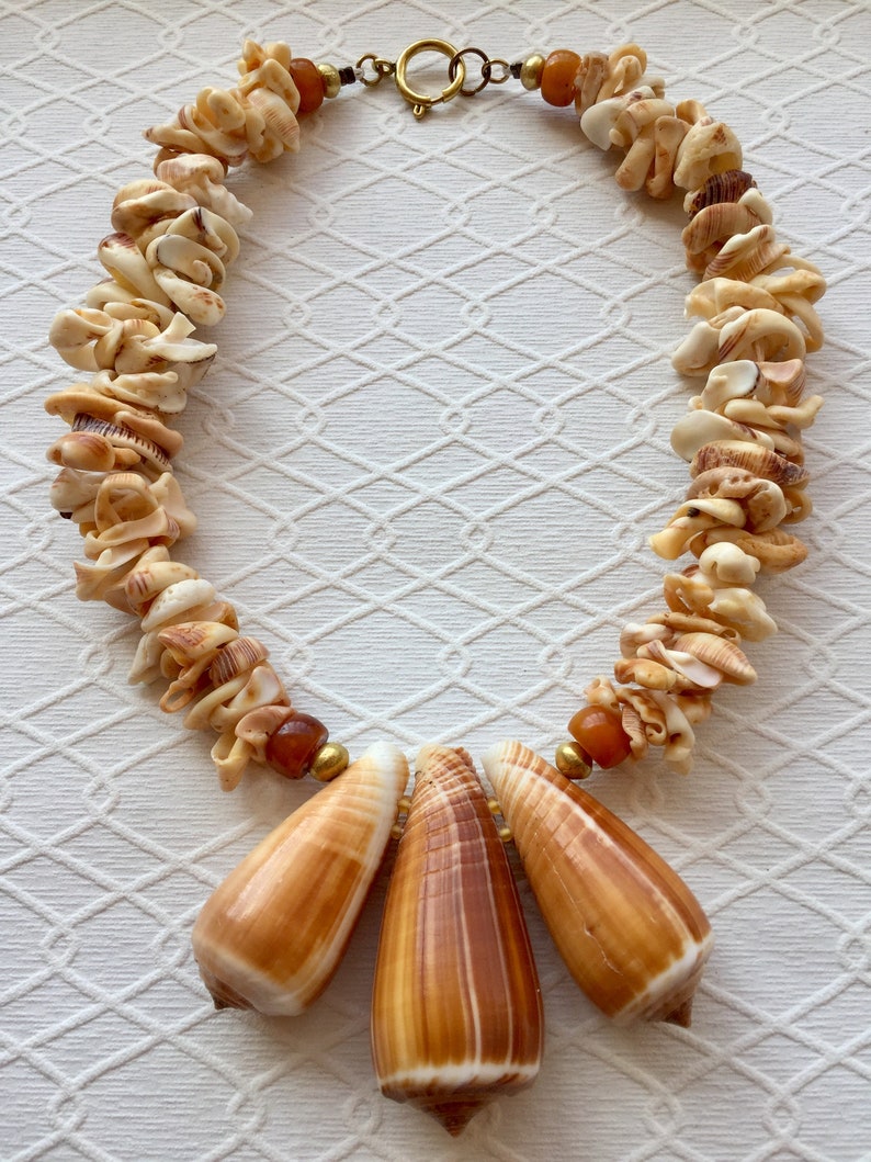 Vintage African Sea Shell Necklace48cm Mali Sea Shells Etsy