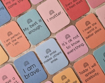 Mini Affirmation Cards | Affirmations | Planner | Mental Health Affirmations | Childrens | Back to School | Positivity Cards | Self Care