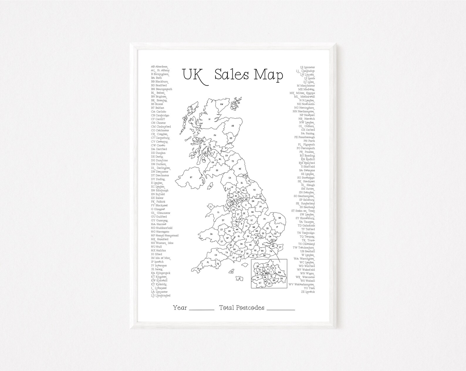 Postcode Map | UK Sales Map | UK Map | UK Postcode Map | Small Business ...
