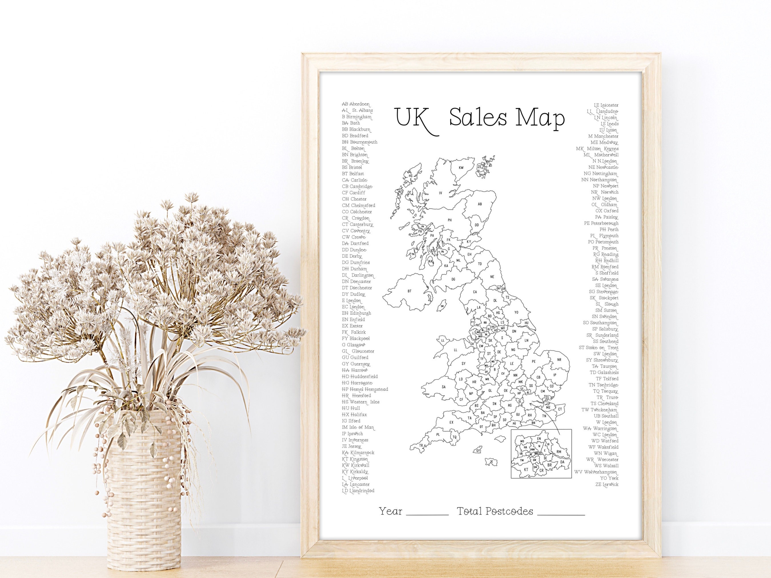 Postcode Map | UK Sales Map | UK Map | UK Postcode Map | Small Business ...