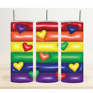 Puffy Tumbler Wrap PNG, Pride Puffy Tumbler Wrap, Inflated Tumbler Wrap PNG, 3D Tumbler Wrap PNG, Pride Puff Tumbler Wrap, Puff Tumbler Wrap