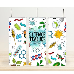 Science Teacher Tumbler Wrap PNG, Science Teacher Tumbler Wrap PNG Digital Download Design