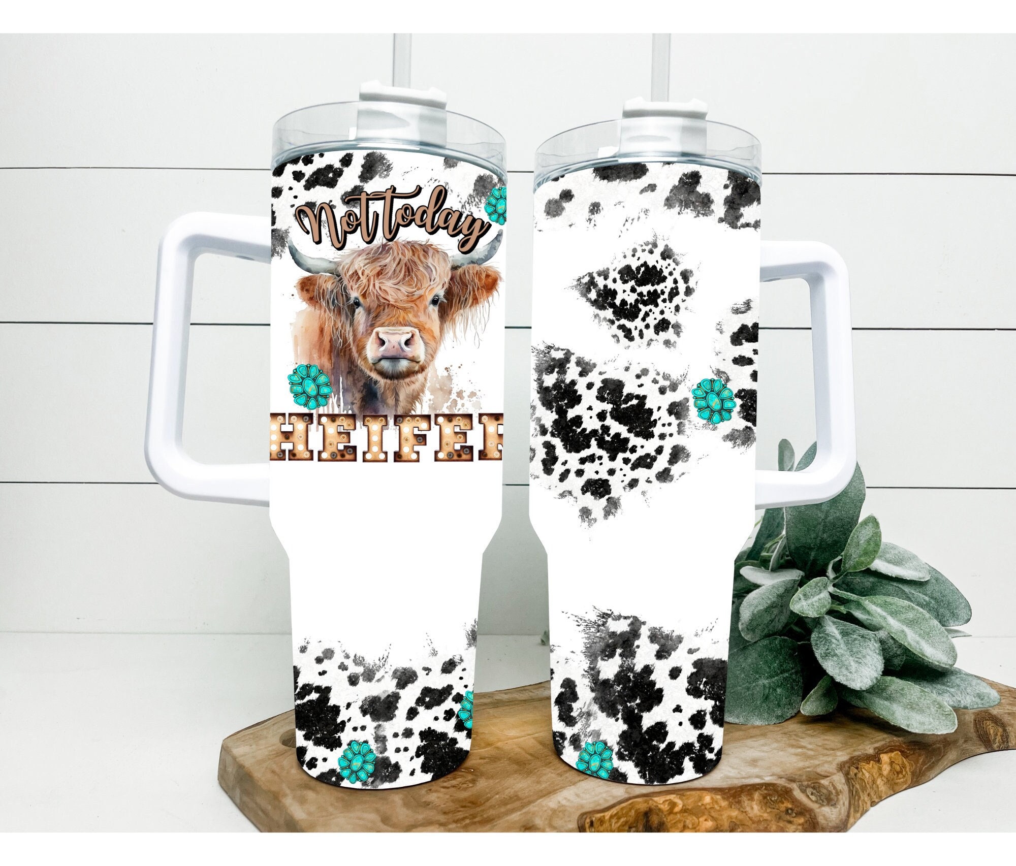 Cow Print Stanley Inspired 40oz – Southern Swag Clothing Co.