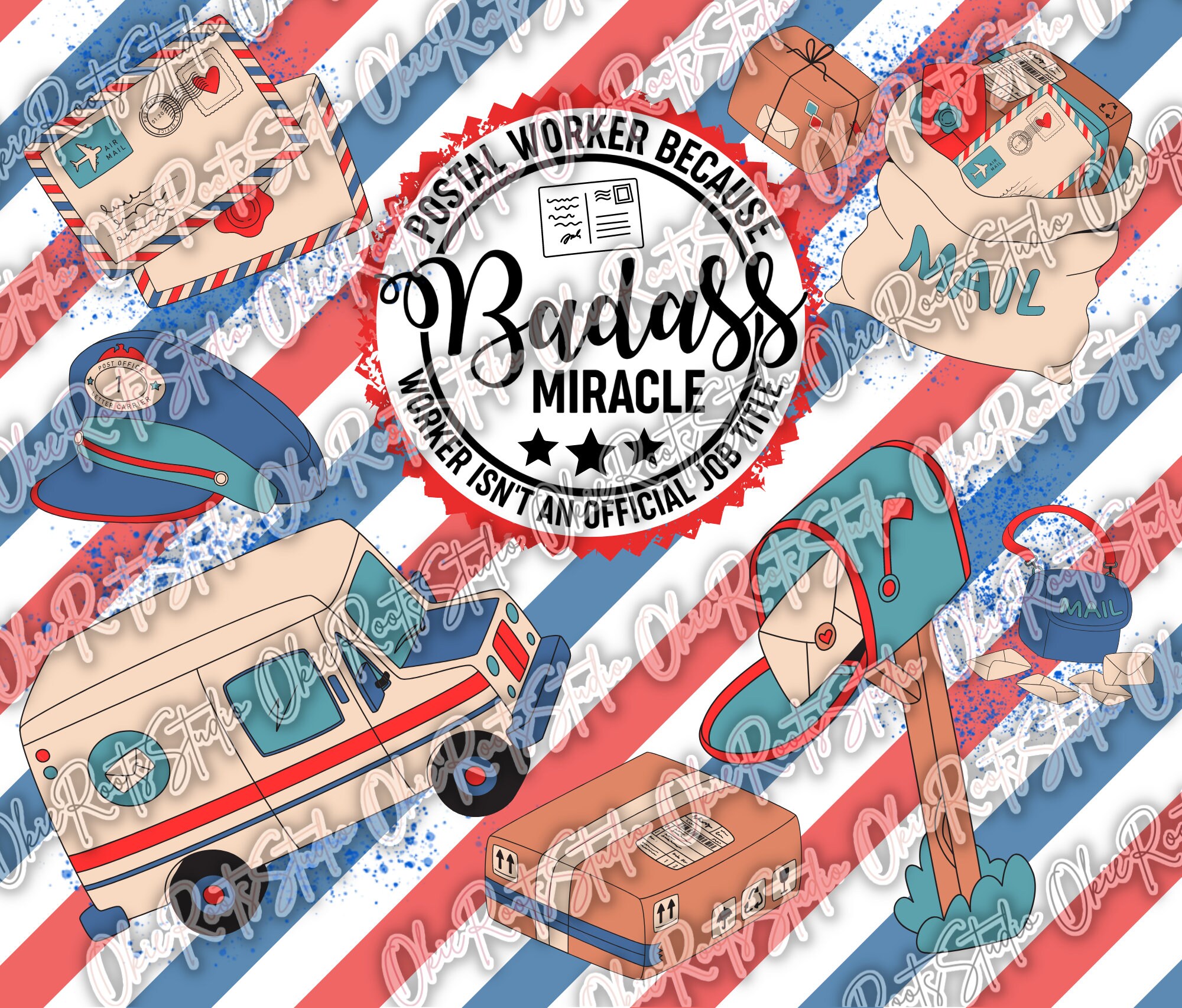 Postal Worker Tumbler Wrap PNG, Mailman Tumbler Wrap PNG, Mailwoman ...