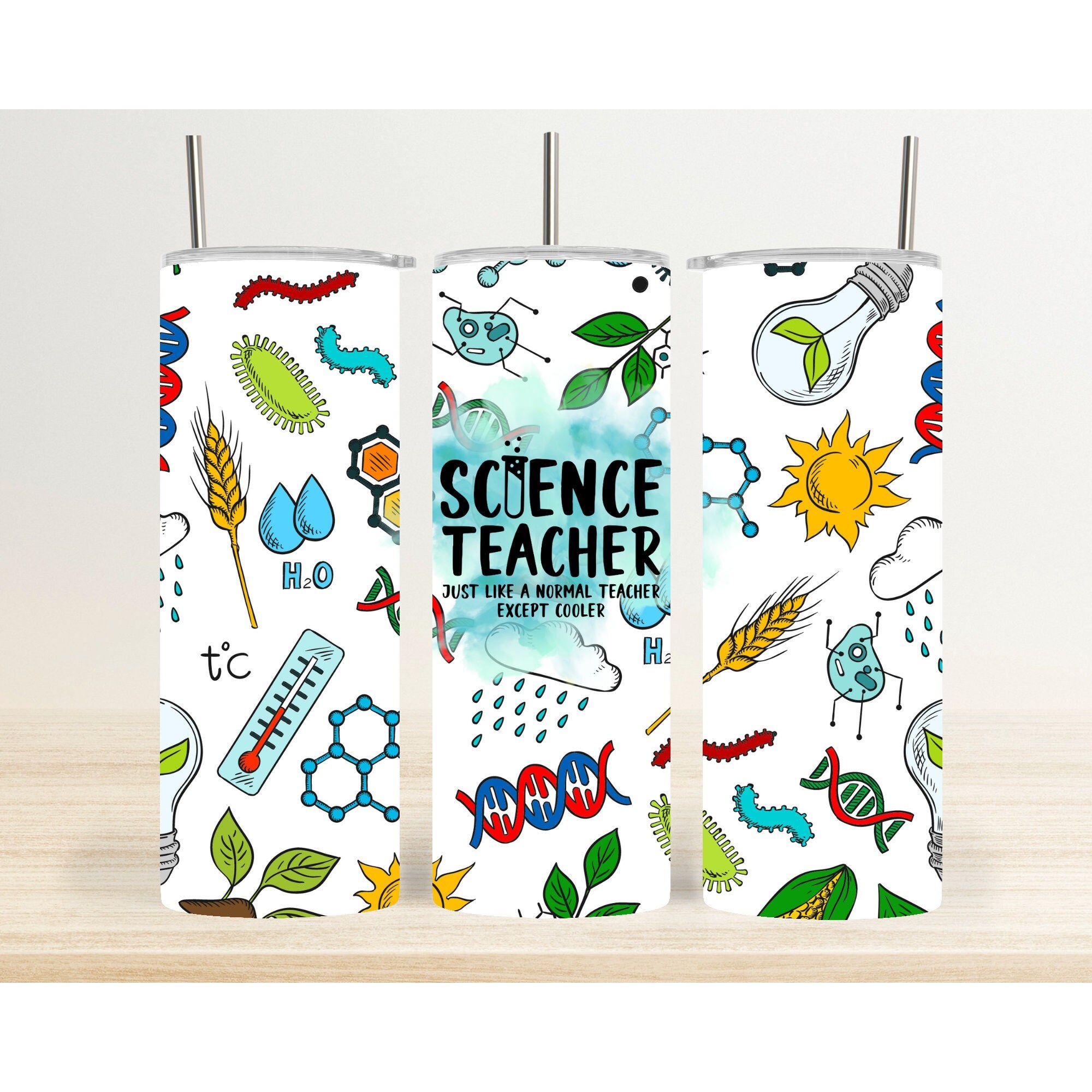 Science Teacher Tumbler Wrap PNG, Science Teacher Tumbler Wrap PNG Digital Download Design