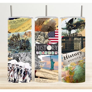 History Teacher - Teacher - Skinny Tumbler Sublimation Digital Download Design - PNG - PDF