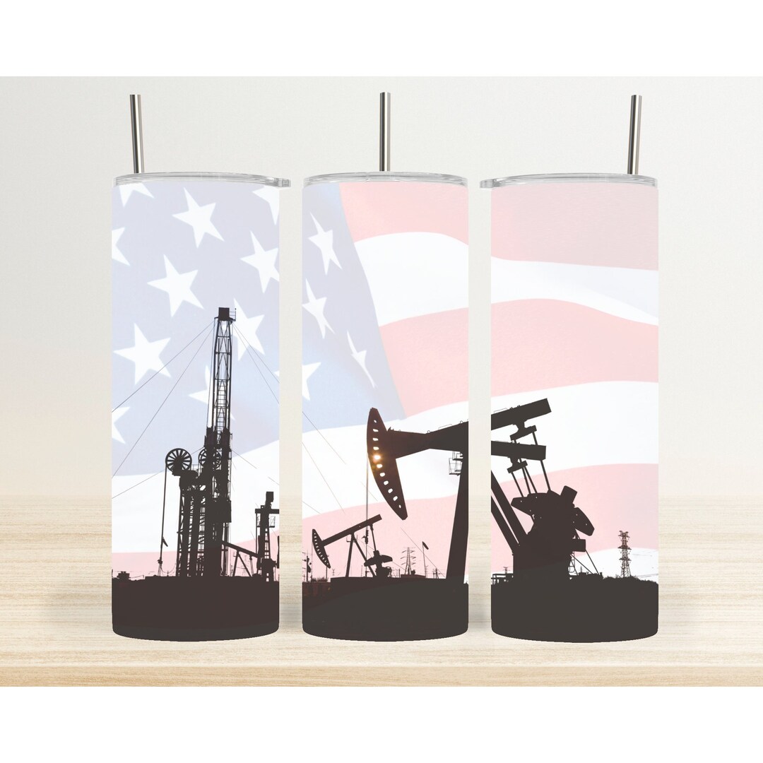 Oil Rig Wrapping Paper Oilfield Tumbler Wrap PNG, Oilfield Worker Tumbler Wrap, Oil Rig ...
