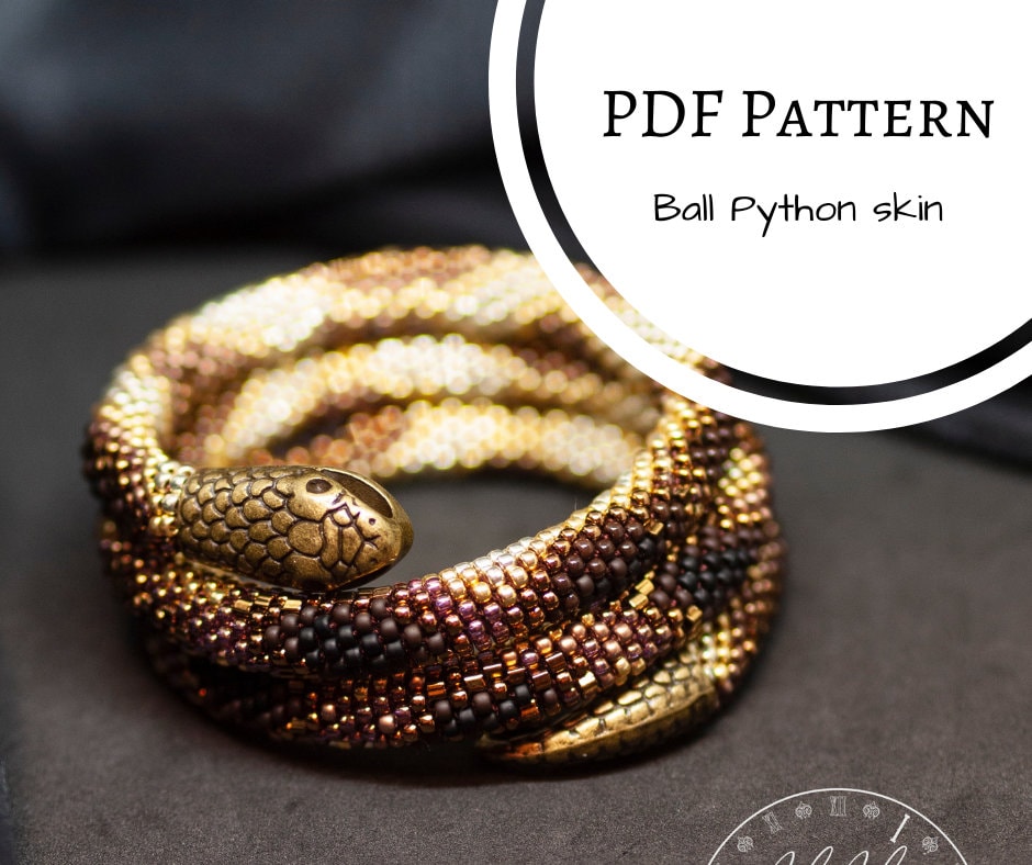 Ball Python Skin PDF Pattern Crochet With Seed Beads Crochet Rope PDF ...