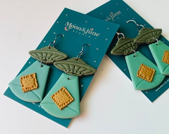 Toasted Ravioli UFO Clay Earrings | St. Louis Favorite