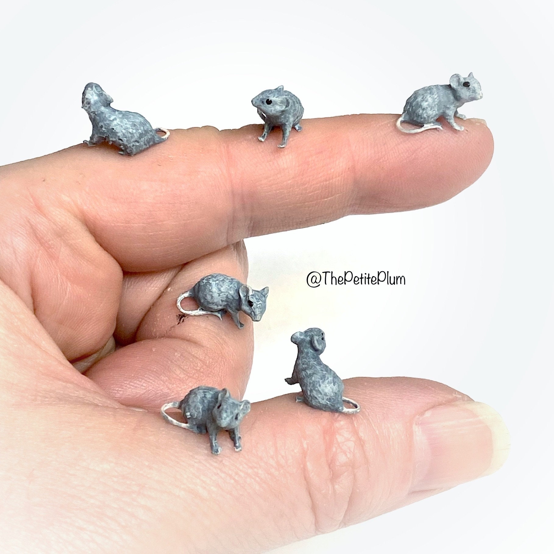 DIY / Paint Yourself / Miniature / house mouse / animal / rat / mouse / animals / dollhouse / miniatures / scale / handmade