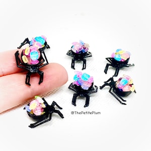 Miniature / candy / bowls / spider / haunted / Halloween / Decor / dollhouse / miniatures / scale / handmade