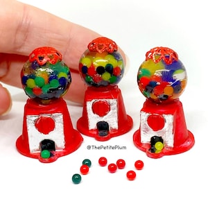 Miniature / gumball / gum ball / machine / candy / sweets / gum / dollhouse / miniatures / handmade