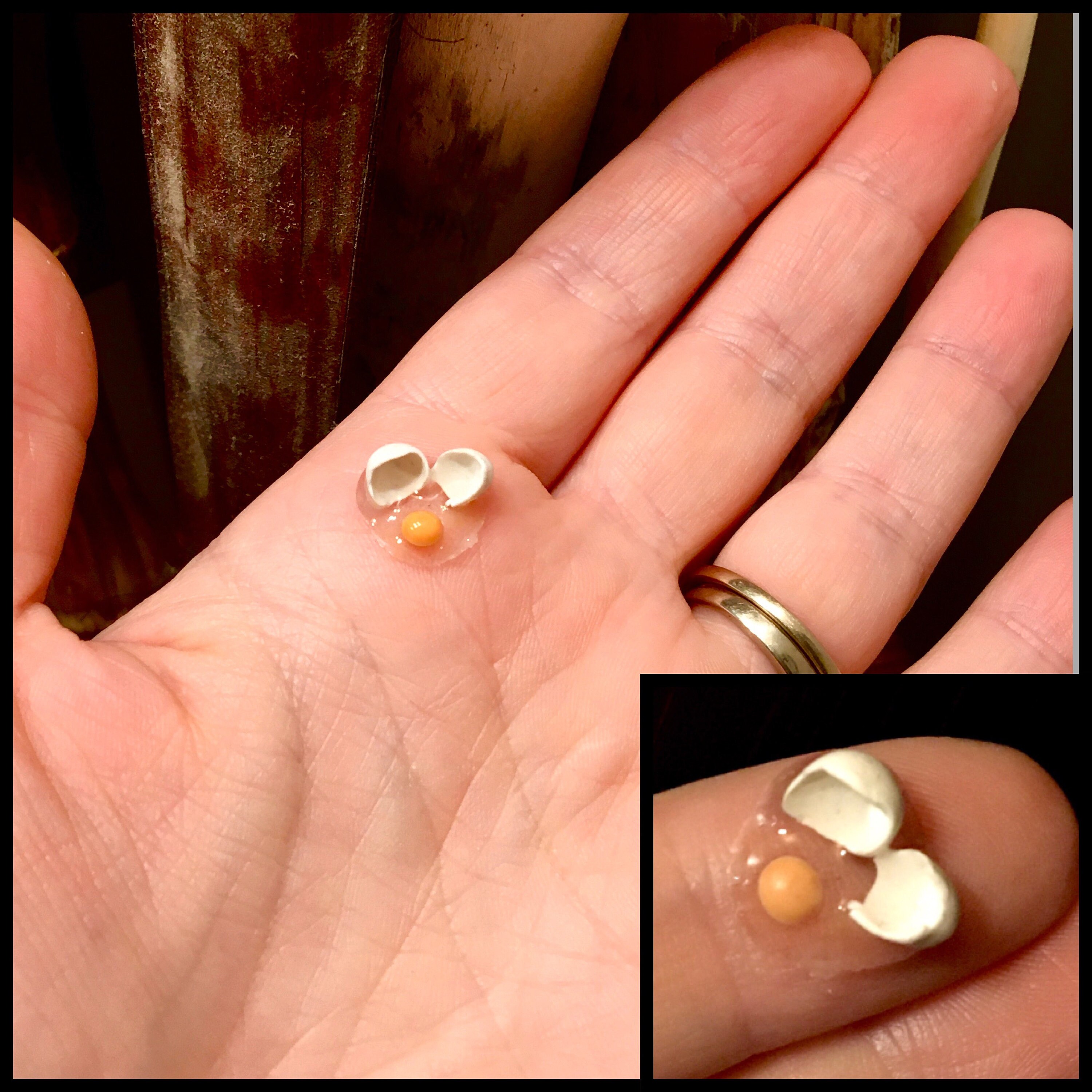 Miniature Broken Egg / Miniature / dollhouse/ miniature food/ miniatu…