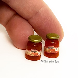 Miniature / Spaghetti / pasta / sauce / jar / dollhouse / food / miniatures / scale  / handmade
