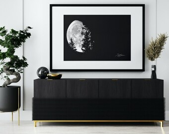 Moon / Original / Art /  Photo / digital / download / wall art / instant / image / printable / stock / phone / desktop / canvas