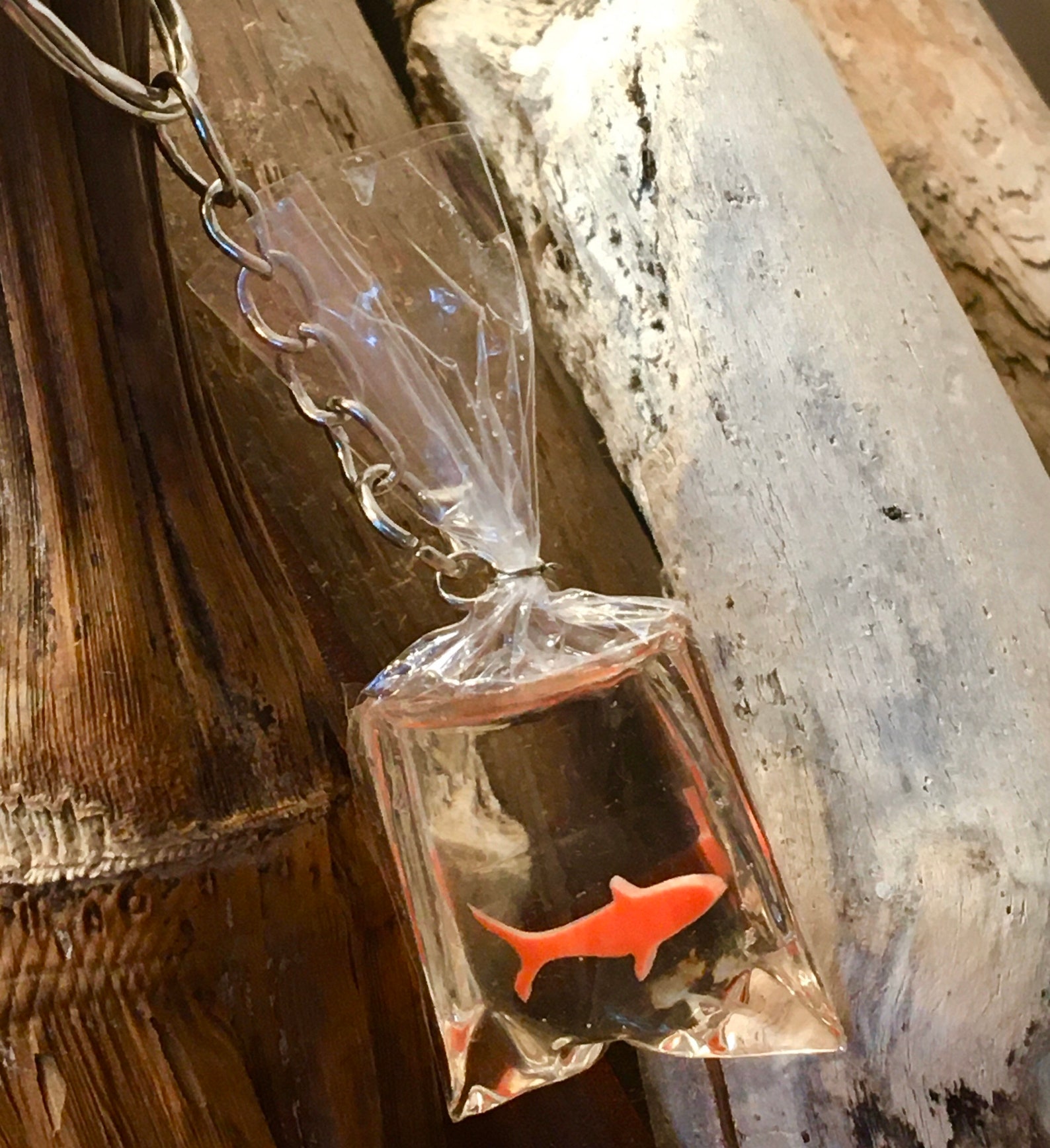 Goldfish / in a bag / keychain / pendant / accessories / Etsy