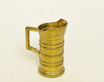 Miniature / brass / pitcher / jug  / collectible / miniatures / vintage / antique / dollhouse / furniture / rare