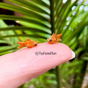 DIY / Paint yourself / Miniature / goldfish / fish / pet / animals / miniatures / dollhouse / scale / 1/12