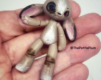 Rabbit / bunny / BJD Doll / ball jointed / 1:12 / 1/12 scale / posable / art doll